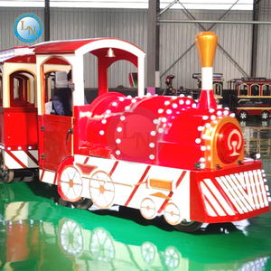 Attraction touristique parc d'attractions jeu de famille batterie électrique Mini trajet en train sans rail - Product Image 6