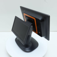 Nouvelle machine POS à double écran 15,6 pouces CITAQ N1 Système POS tout-en-un Terminal Android/Linux/Windows OS 128 Go de mémoire 3 ans