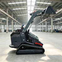 Mini Skid Steer Loader Diesel Buatan Cina dengan Bucket 0.15m3 untuk Penggunaan Pertanian