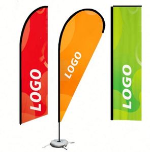 Support publicitaire imprimé pour enseigne extérieure, bannière de plage professionnelle avec mât et piquet de sol, cadeau promotionnel - Product Image 2