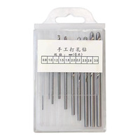 10 pièces 0.8-3mm bijoux perceuse à main accessoire forets à main ensemble broche étau foret Kit pour bijoux artisanaux