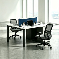 Bureau de travail moderne pour entreprise, bureau modulaire personnalisé avec cloisons pour 2, 4 ou 6 personnes