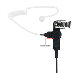 Twin-jack cắm FBI giám sát Acoustic Ống tai nghe với mic PTT cho hai cách phát thanh cls1110 cls1410 cls1413 cls1450 cls1450c - Product Image 3
