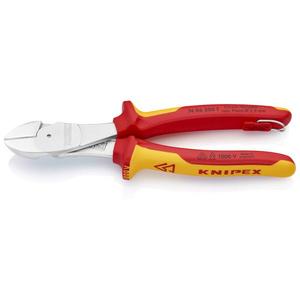 Knipex-74 06 250 T BK เครื่องตัดแนวทแยงชุบโครเมี่ยมด้ามจับหุ้มฉนวนที่มีที่จับหลายองค์ประกอบ VDE-tested, W - Product Image 1