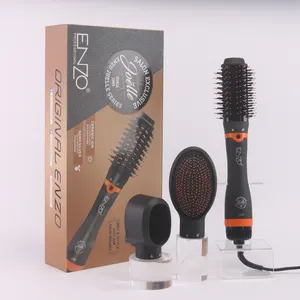 ENZO Professional Hair Iron Tools Factory Electric Comb 1 Step 3 in 1 Multi Hot Air Brush Motor Blower Brush Hair Dryer