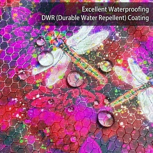 Tissu polyester ripstop hexagonal imprimé numériquement, résistant à l'eau, vendu <span class=keywords><strong>au</strong></span> <span class=keywords><strong>mètre</strong></span> pour sacs de sport et pochettes - Product Image 2