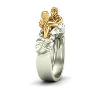Bague en or 14 carats en forme humaine, design personnalisé, 2 grammes d'or, prix