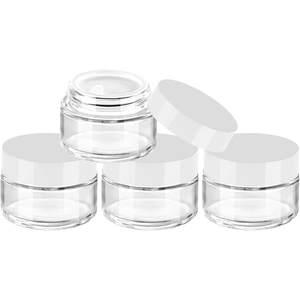 Empty 5g-50g Acrylic Screw Top <b>Plastic</b> Round Cosmetic <b>Jar</b> for Face & Eye Cream Lotion with Skin Care Custom Logo - Product Image 1
