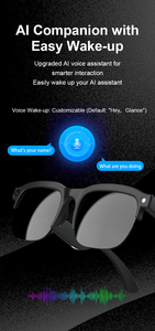 Lunettes intelligentes AG02 <span class=keywords><strong>avec</strong></span> caméra 4K HD, verres anti-lumière bleue, double microphone à réduction de bruit, caméra anti-tremblement 800W - Product Image 4