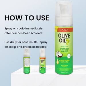 Envoltura espumosa de aceite de oliva Popular, conjunto de Mousse para sujetar el pelo, protección anticizalla, rizada, característica - Product Image 4