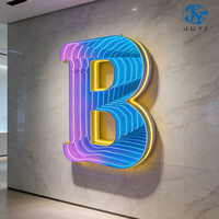 Letrero Comercial con Logotipo, Letras Iluminadas LED, Espejo Infinito con Varios Efectos de Luz Coloridos, Letrero para Tienda o Fiesta