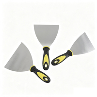 Spatule à mastic miroir de haute qualité, plusieurs tailles, en acier inoxydable, outil de peinture pour cloisons sèches avec lame en caoutchouc