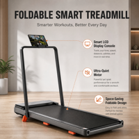 Tapis roulant compact électrique M7 pour la maison, entièrement pliable, moteur 3,0 HP, écran LCD, vitesse réglable, amortissement des chocs