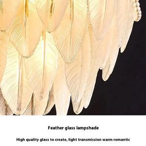 โคมไฟระย้าแก้วทองแดงสำหรับแขวนตกแต่งในร่มดีไซน์ทันสมัยสำหรับห้องนั่งเล่น - Product Image 4