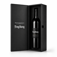 Caja de Estilo Libro Personalizada y Reciclable con Inserto de Cartón para Empaque de Botellas de Vino y Estampado en Relieve
