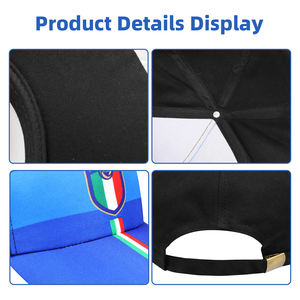 Casquette de baseball inspirée des événements de football internationaux, à large bord, design tendance et polyvalent, best-seller, casquette pour supporters de l'équipe de football italienne - Product Image 2