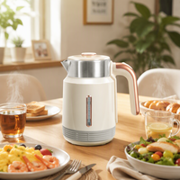 Bouilloire électrique sans fil en acier inoxydable de 1,8 L, 1500 W, à ébullition rapide, avec protection de sécurité, vente en gros