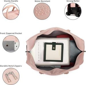 Tùy Chỉnh Con Lăn Mang Theo Vào Cuối Tuần Vải Thô Túi Cán Du Lịch Vải Thô Túi Với Bánh Xe Cabin Hành Lý Xe Đẩy Trường Hợp Hành Lý, Túi Xách & Trường Hợp - Product Image 2