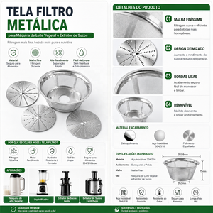 Filtre de remplacement pour presse-agrumes en acier inoxydable 304/430 de qualité alimentaire, compatible Philips Walita Britnia Arno <span class=keywords><strong>Omega</strong></span> MondialHigh - Product Image 1
