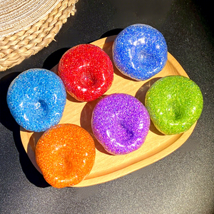 Jouets anti-stress croquants, balles de massage de décompression, balles sensorielles TPR à presser, jouets Fidget, balles anti-stress modelables avec remplissage de perles - Product Image 1