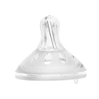 Bouteille en Silicone pour bébé, à col large, doux, de qualité alimentaire, pour mamelon de bébé, à flux moyen, similaire à la poitrine, Design personnalisé, avec Logo