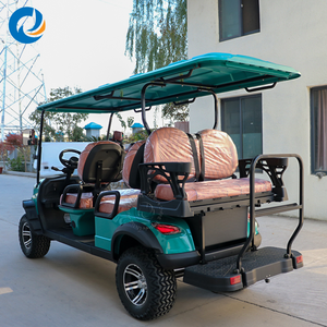 Carrito de Golf Eléctrico de 6+2 Plazas (8 Asientos) para Caza, Buggy de Baja Velocidad de 48V con Techo de Plástico y Asientos Convertibles para Equipaje - Product Image 6