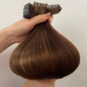 新款隐形人发延伸批发俄罗斯处女雷米头发修身贴纸胶带 - Product Image 6