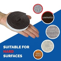 Coussinets de meubles auto-adhésifs 5mm d'épaisseur 1/2 "X 60" rouleau de bande de feutre brun pour surface dure