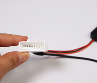 Câble de conversion de prise vidéo pour caméra arrière de stationnement autoradio 24P pour Nissan avec adaptateur de fil inverse de stationnement panoramique 360