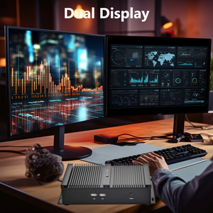 คอมพิวเตอร์อุตสาหกรรมมีสินค้าในสต็อก US, ซีพียู i5หลัก, RS232 xcom 2, Dual Display HD + VGA, Mini PC แบบไม่มีพัดลม, เคสโลหะทั้งชิ้น - Product Image 3