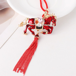 Pendentif de voiture créatif avec accessoires pour clés, tête de cheval léopard animal, porte-clés en métal, cadeau promotionnel, porte-clés - Product Image 4