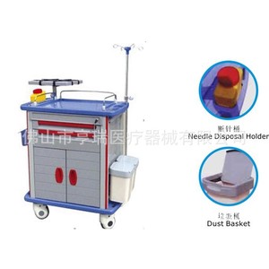Chariot médical Henry Hospital Trolley ABS à 2 tiroirs avec serrure pour les urgences et les interventions chirurgicales - Product Image 2