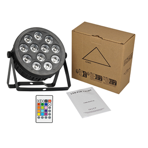 Luz LED Par Delgada <span class=keywords><strong>de</strong></span> 12x18W con Anillo Halo RGBW 4 en 1, Foco LED Par para Bodas, Fiestas, DJ, Discoteca, DMX512, Luces LED Planas <span class=keywords><strong>de</strong></span> 12*18W - Product Image 6