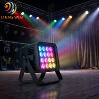 Projecteur PAR LED métallique 16 LED 6-en-1 IP65 étanche, alimenté par batterie, contrôlé par DMX512, RGBWA+UV