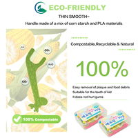 Disques dentaires de qualité supérieure 100% biodégradables, 50 pièces, brossons en bambou individuels pour enfants, 100 pièces
