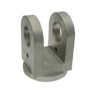 45 #   Support de fixation en acier au carbone forgé à chaud de type U à double oreille, usiné CNC, base de montage mécanique à étrier