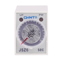 Relais temporisé de contrôle de temporisation à l'activation JSZ6-4 AC/DC 220V 5A 4NO+4NC 60 secondes Alliage d'argent 14P