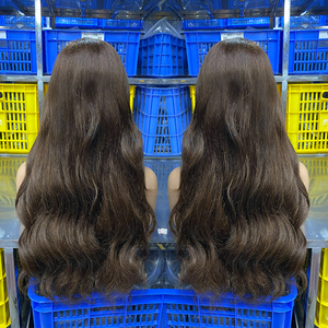 Factory Wholesale Top Grade Body Wave Raw Human Hair Super Double Drawn 13X4 <b>Wig</b> for Black Women <b>Long</b> Length Wholesale <b>Wigs</b> - Product Image 1