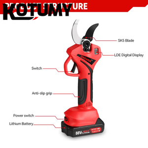 Podadora Eléctrica Inalámbrica <span class=keywords><strong>con</strong></span> Motor sin Escobillas, 2 Velocidades, 21V 380W, Tijeras para Podar Árboles Frutales y Bonsáis - Product Image 2