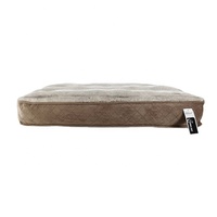 Matelas pour chien en fausse fourrure de luxe 2026, couleur naturelle, coussin pour animaux de compagnie pour petites, moyennes et grandes races, housse amovible, lit pour chien rectangulaire