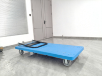 Carretilla de Plataforma Plegable de Plástico para Carga Pesada en Múltiples Escenarios, Carro de Transporte Plano para Almacén y Fábrica