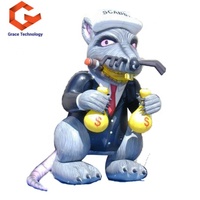 Rat gonflable géant avec costume, souris gonflable pour en vente ou décoration d'événements