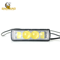 Haute Watts 4 lentilles en aluminium Mini système de conduite blanc jaune rouge Flash Led antibrouillard ampoule de phare pour vélo moto