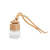 Flacon de parfum en verre 8 ml carré vide avec couvercles, logo personnalisable, huile essentielle pour voiture