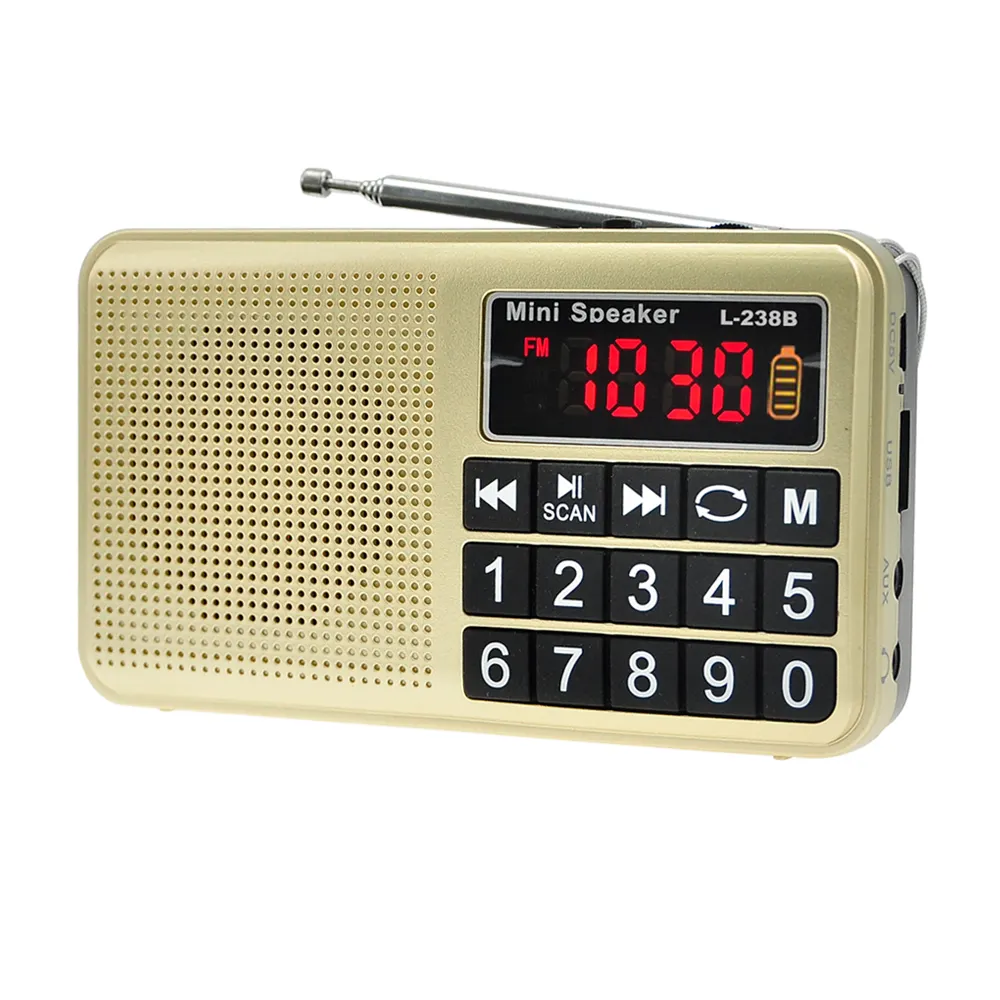 Dewant L-238B MP3 مشغل الموسيقى البسيطة USB الرقمية FM راديو مع المدمج في المتكلم