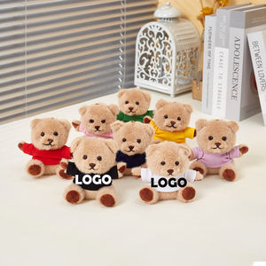 Benutzer definierte 10cm Teddybär Anhänger Schlüssel bund Plüsch puppe für Abschluss geschenk Tasche Schult asche Anhänger - Product Image 4