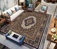 Tapis Moderne en Polyester, Style Bohème Floral, Écologique, Antidérapant, Adapté aux Animaux, Anti-bactérien, Fabriqué à la Machine, Vente en Gros