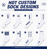 Chaussettes de sport personnalisées avec logo, unisexes, résistantes à l'abrasion, en tissu éponge, chaussettes de basket-ball mi-mollet en coton, chaussettes de course pour toutes les saisons