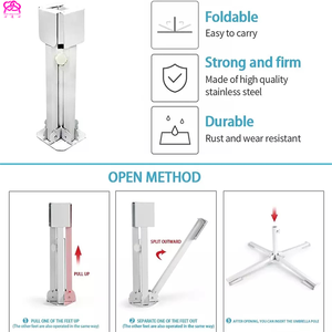Base de <span class=keywords><strong>Parasol</strong></span> d'extérieur pliable en métal blanc/noir, base de <span class=keywords><strong>Parasol</strong></span> de <span class=keywords><strong>plage</strong></span> en acier, Base croisée <span class=keywords><strong>pour</strong></span> <span class=keywords><strong>plage</strong></span>/jardin patio, vente en gros - Product Image 5
