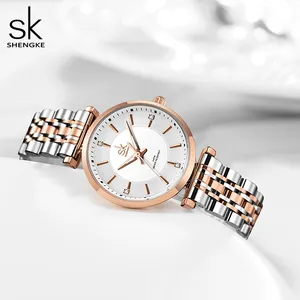 SHENGKE dames montres femmes argent haute qualité montres pour femmes montres-bracelets pour dames montre femmes fantaisie
